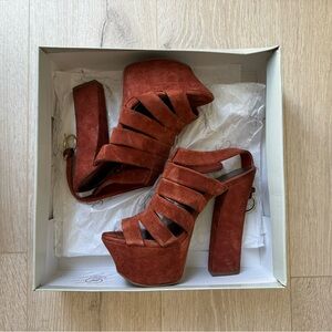Brown suede Jessica Simpson heels